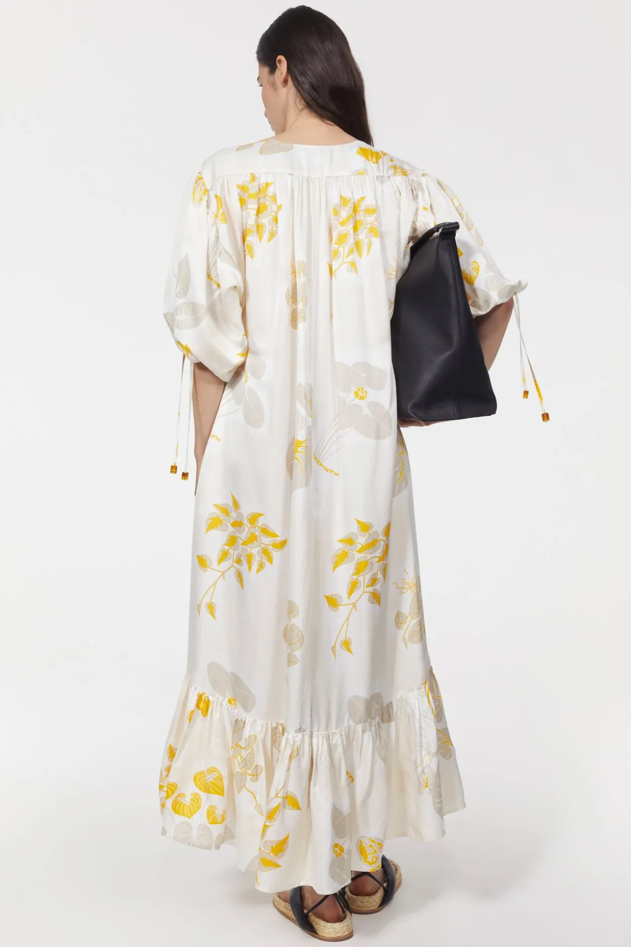 Dakota Leaf Hammered Dress Rodebjer