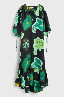Dakota Leaf Hammered Dress Rodebjer
