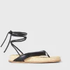 Santorino Straw Sandals Rodebjer